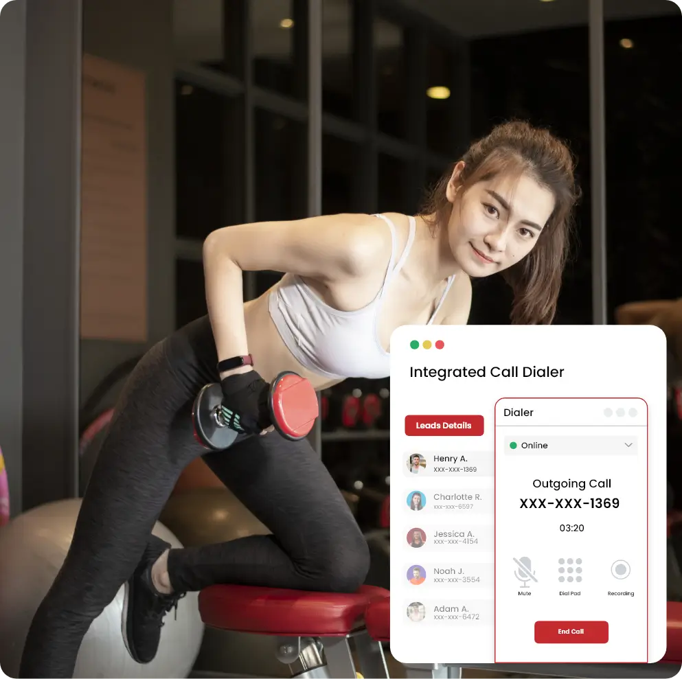 Gym software with Integrated Call Dialer