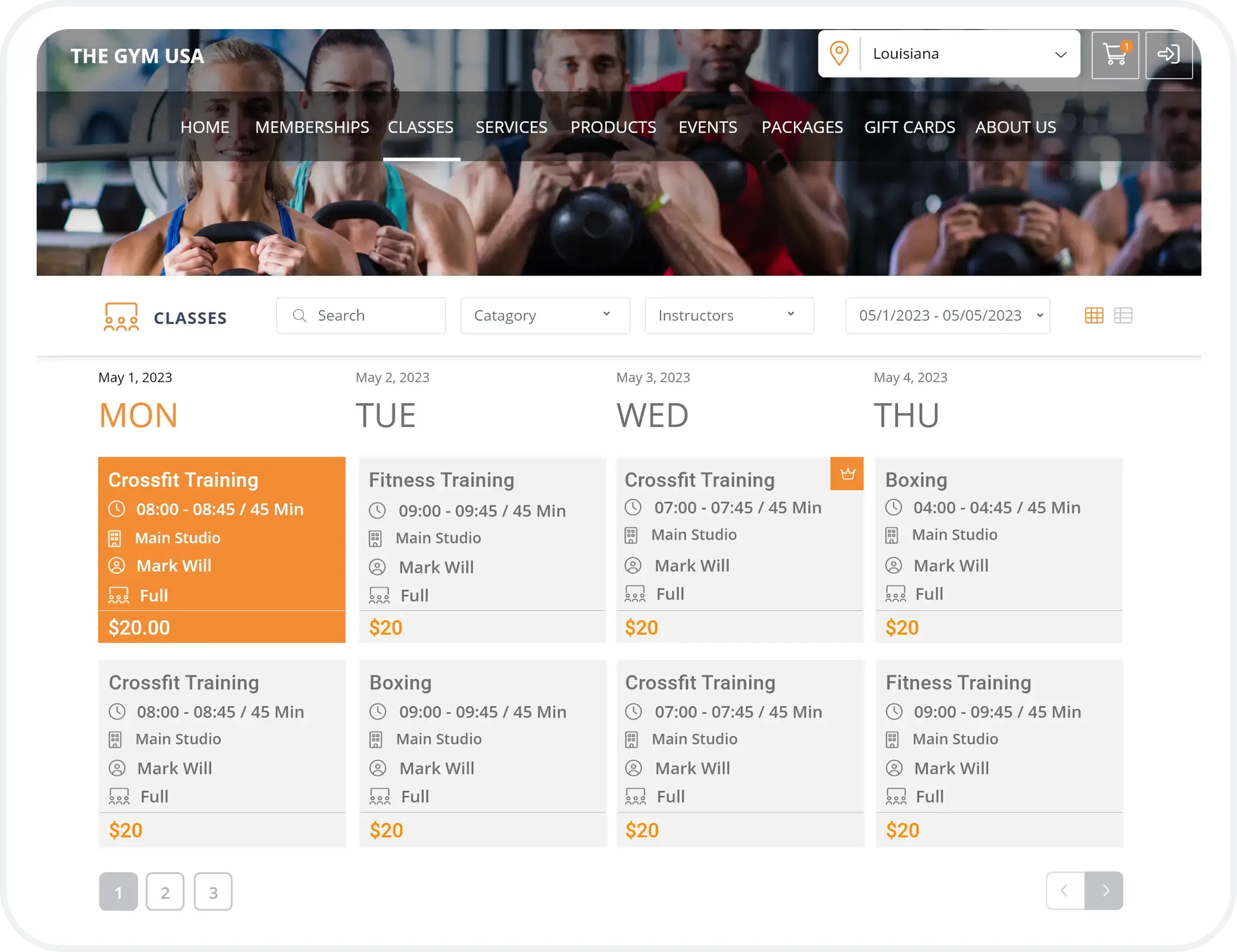 gym software + online bookings