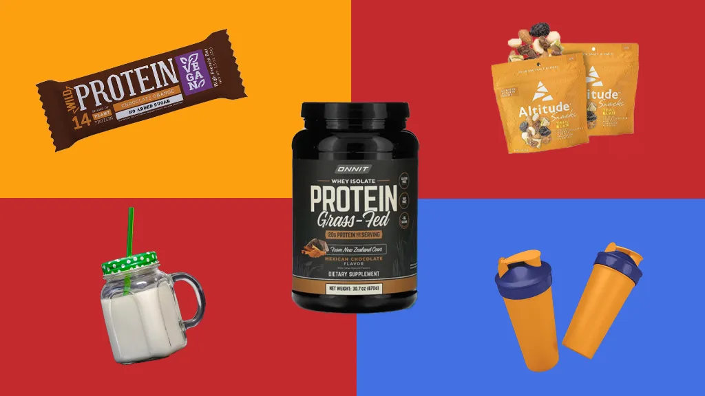 Nutritional supplements and healthy snacks selling at gym