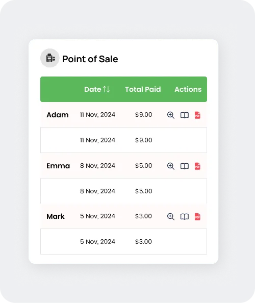 Gym POS billing software
