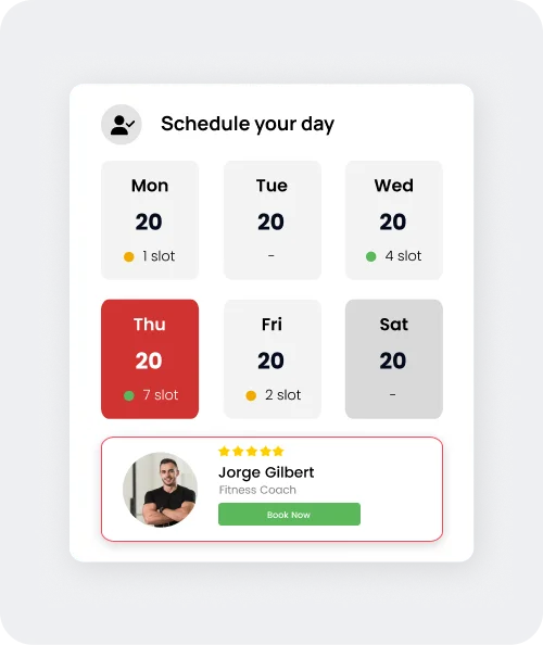Gym class scheduling software