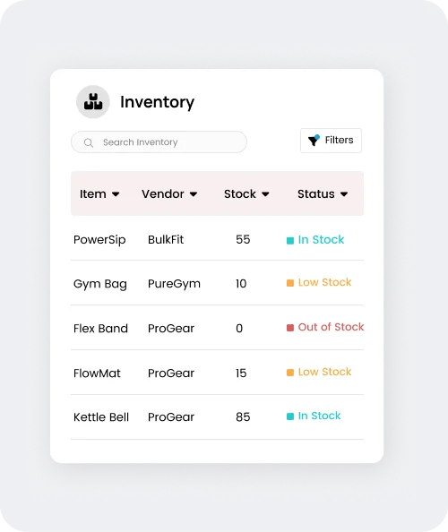 Gym facility software