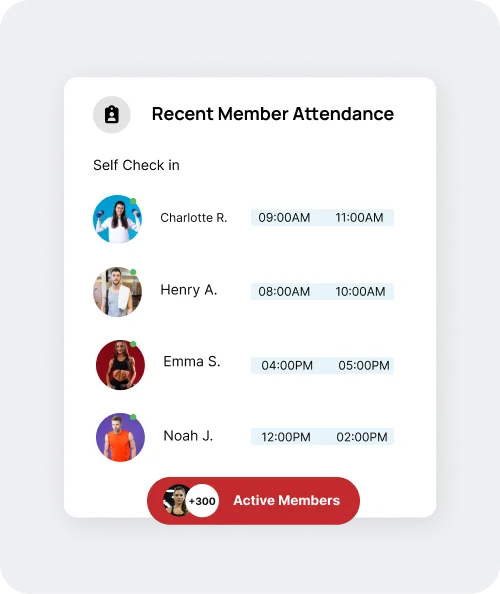 Gym membership tracking software