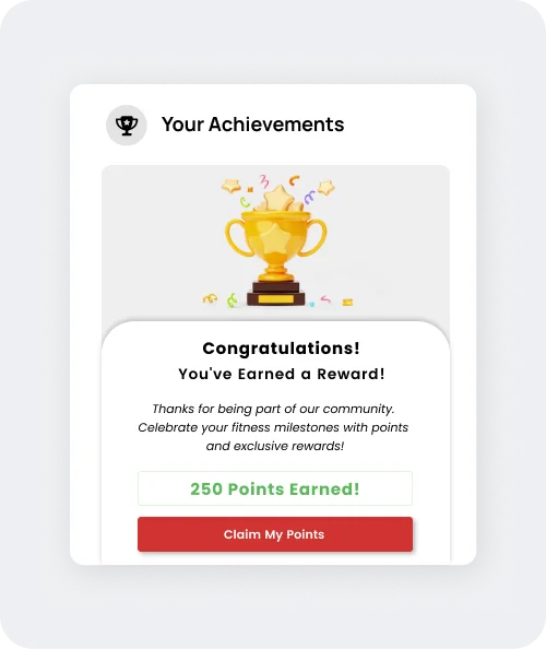 Gym rewards program software