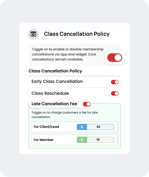 Scheduling software for gyms