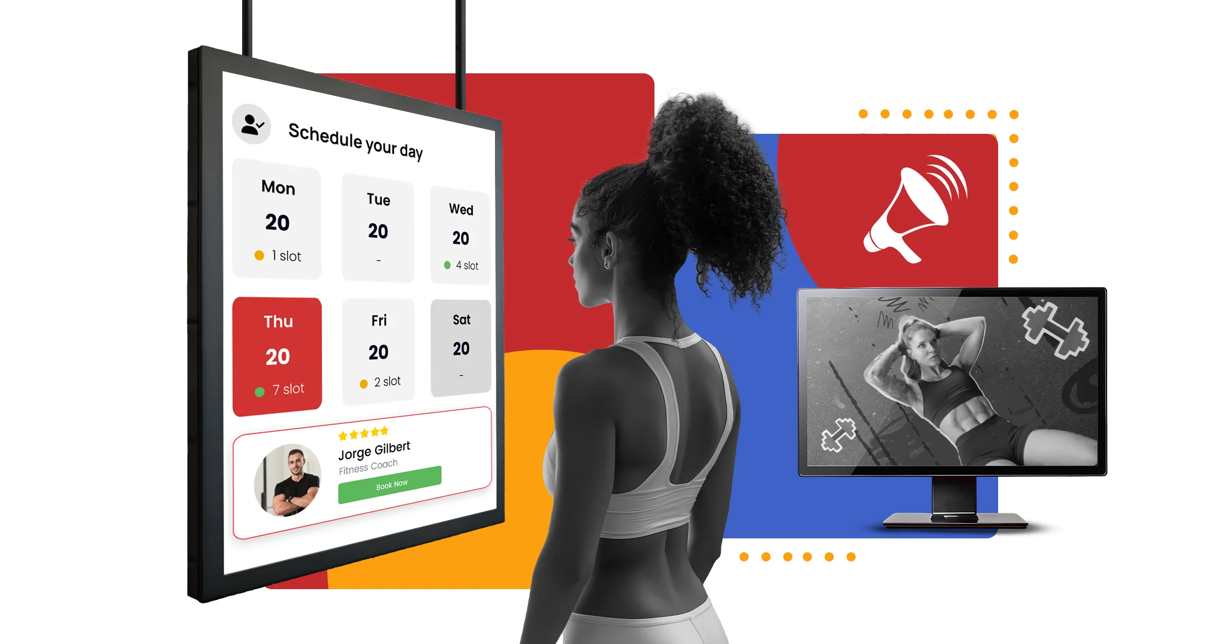 gym monitor set up