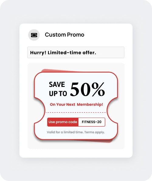 Gym member discount system