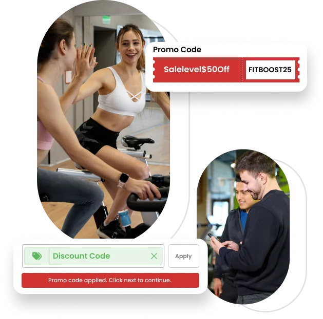 Gym promo code management software